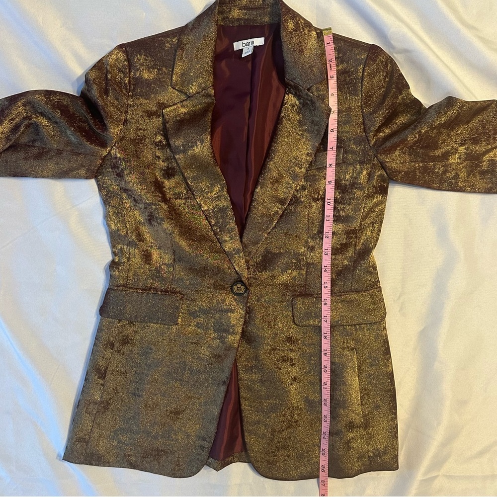 Bar III Gold and Brown Women's Blazer - SIZE 2 - Picture 5 of 9